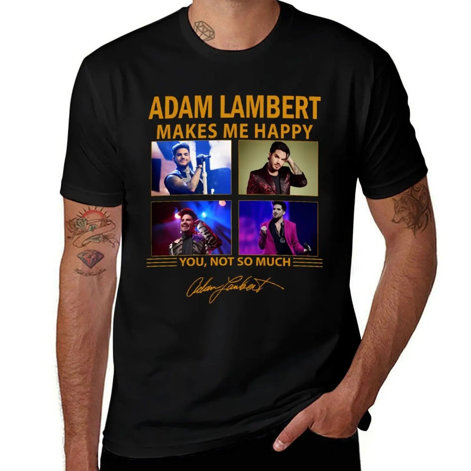 

Copy of ADAM LAMBERT T-Shirt oversizeds customs anime figures fitted t shirts for men