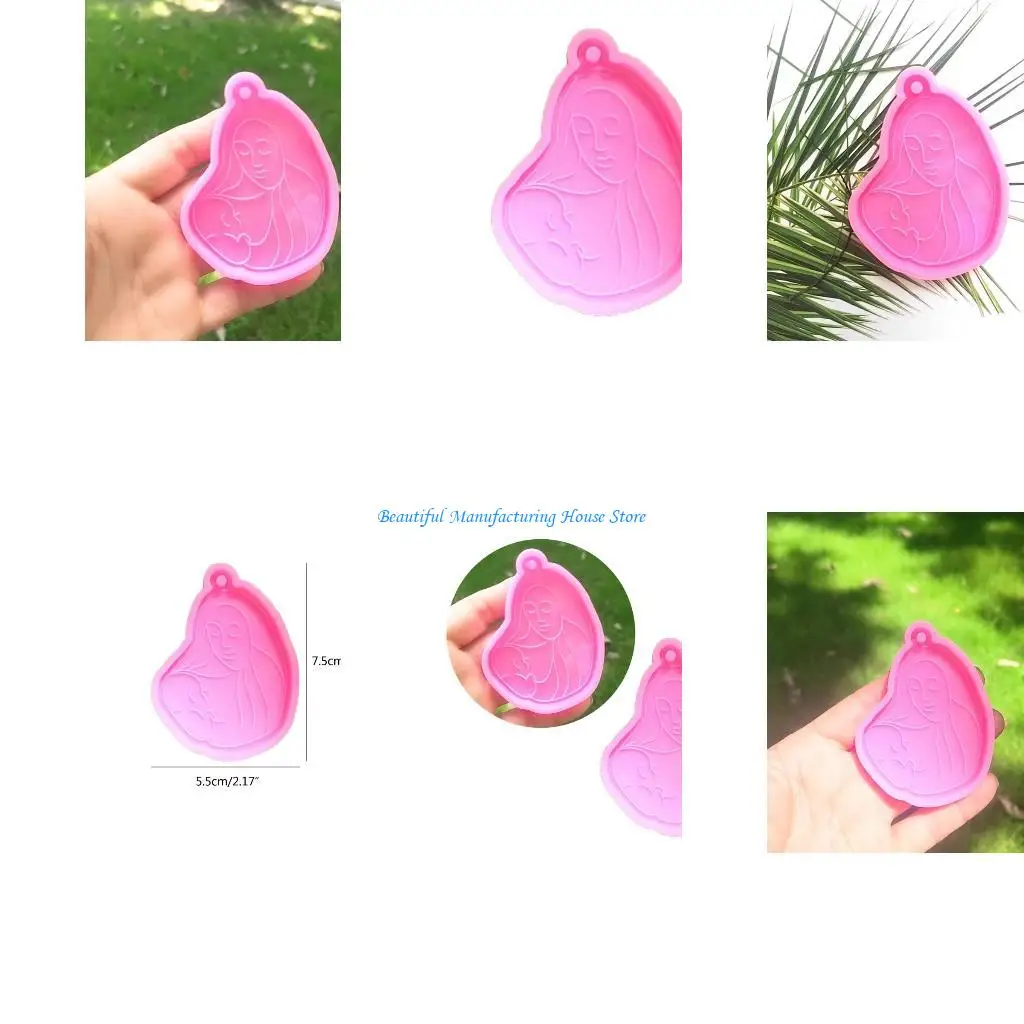 

E56A Silicone Resin Molds Baby and Mother Keychain Mold DIY Pendant Jewelry Epoxy