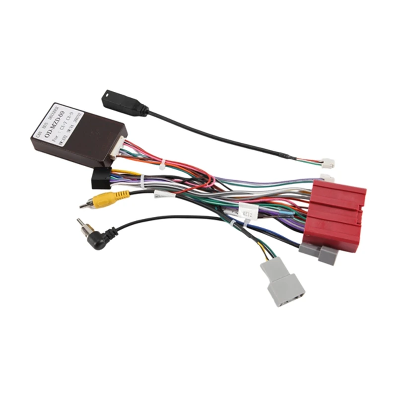 ●16pin Wiring Harness Canbus Decoder Box Adapter for -7 -9 CX7 CX9 Android Stereo