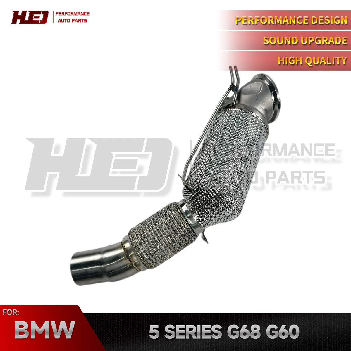 HEO exhaust for BMW 530i G60 2.0T Downpipe Exhaust Stainless Steel Pipe With Shield High Flow Auto Performance Parts