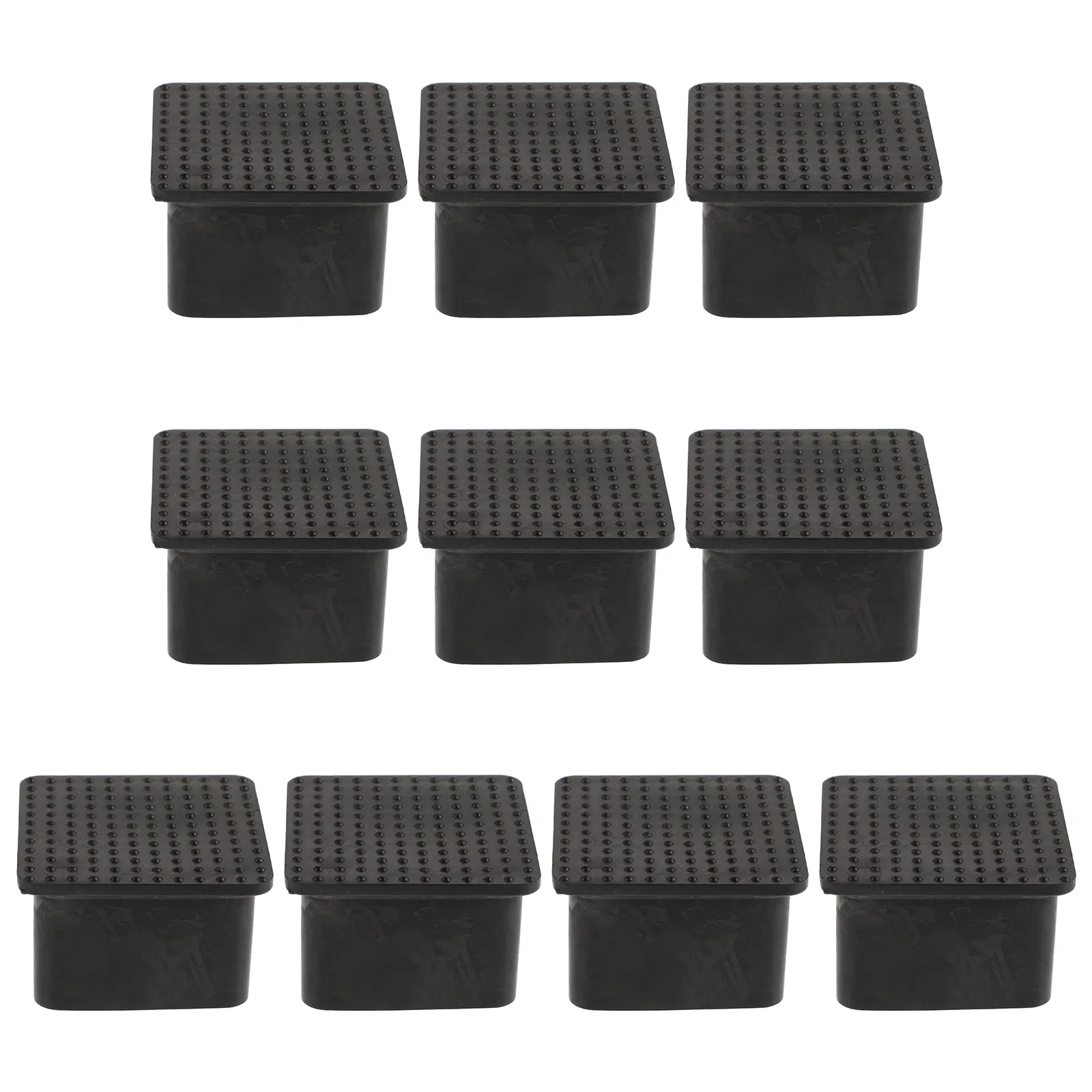 

10pcs Square Tube End Caps Durable PVC Anti Slip Chair Leg Covers for Furniture Tables Chairs Tile Floors Outdoor Adjustable