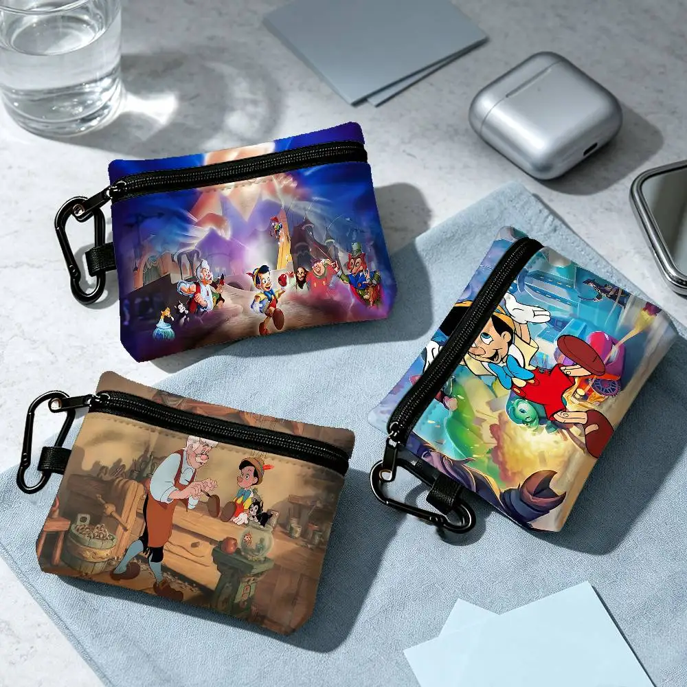 P-Pinocchio Fashion Wear-resistant Oxford Cloth Coin Purse Portable Backpack Hanging Card Storage Bag
