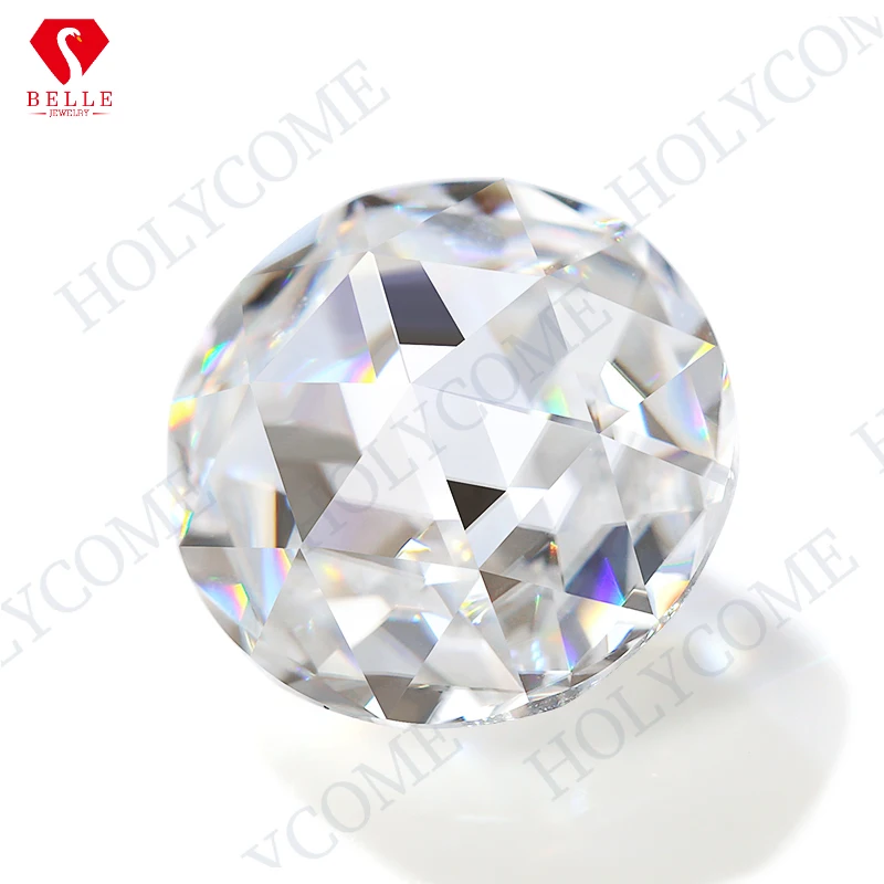 

Moissanite Stone Gems Wholesale Top D Color Double Sizes Rose Cut VVS1 GRA Certificated Round Moissanite Diamond Holycome Beads