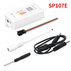 SP107E DC5V-24V LED Bluetooth-Compatible Controller SPI Music Controller By Phone APP For WS2812 SK6812/ 2811/1903 PixeI strips