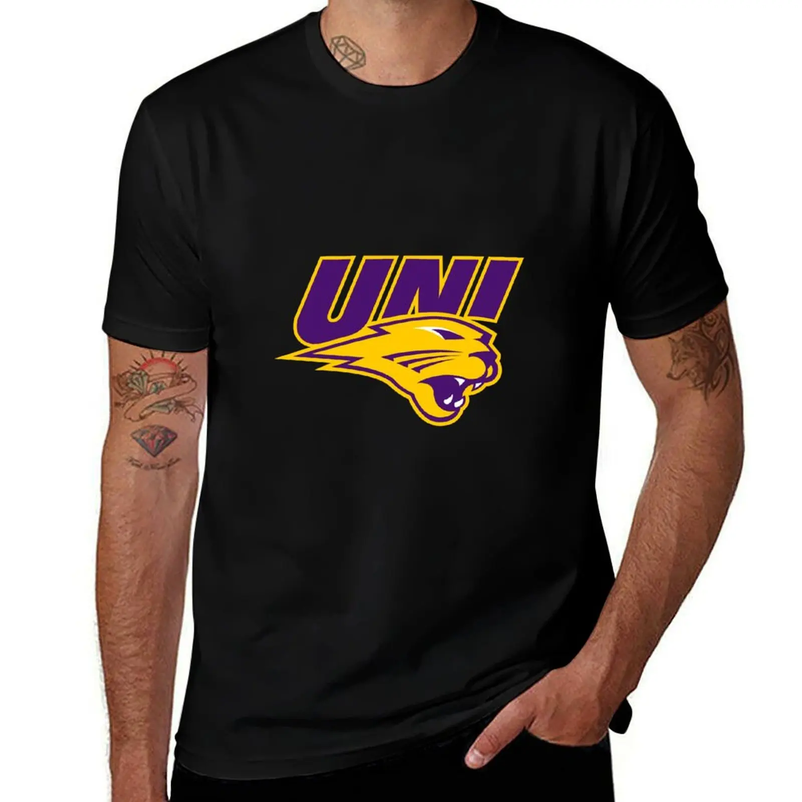 Northern Iowa Panthers T-Shirt Heavy Duty Casual Work Tee