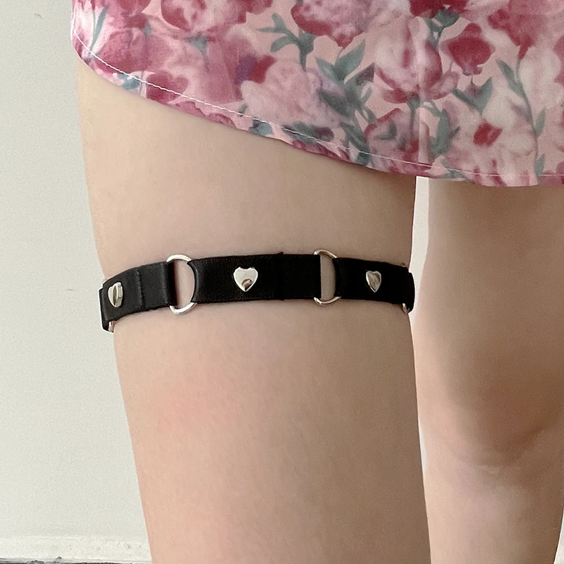 

Sexy Punk Rivet Rope Tie Women's Leg Ring Choke Punk Strap Leg Ring Suspenders Bondage Accessories