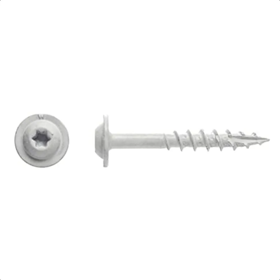 

1GDW7114W 7 x 11 4 in. White Garage Door Weather Strip Star Drive Round Washer Head Screw 222 Pack