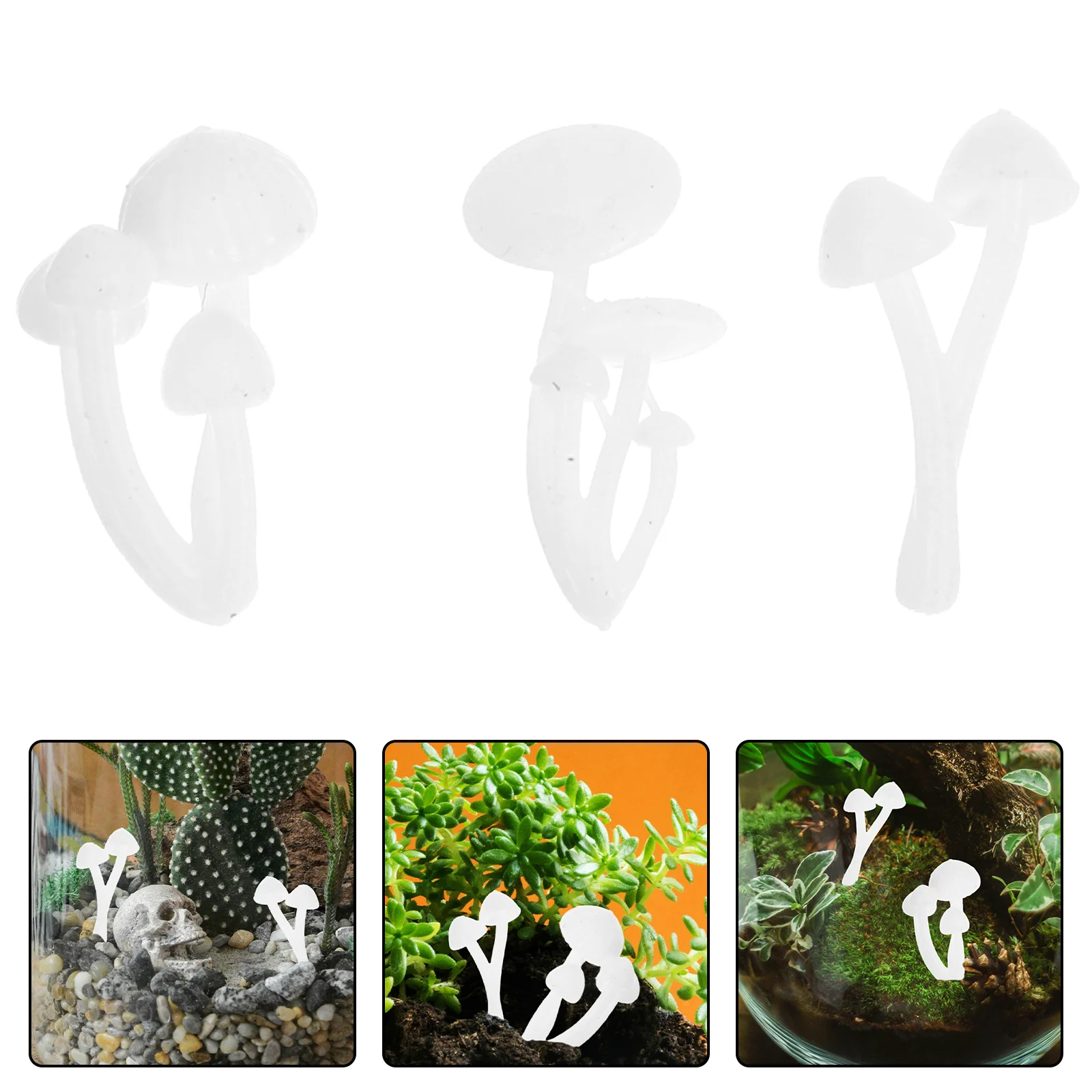 9 Pcs Mini Mushrooms Ornament Decoration Epoxy Resin DIY Miniature Model Micro Landscape