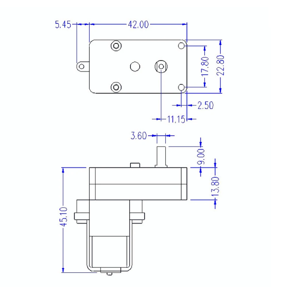 DC3-6V TT Deceleration Mini Gear Motor for Robot Remote Control Car Intelligent DIY L Shape Module Motors 1:48