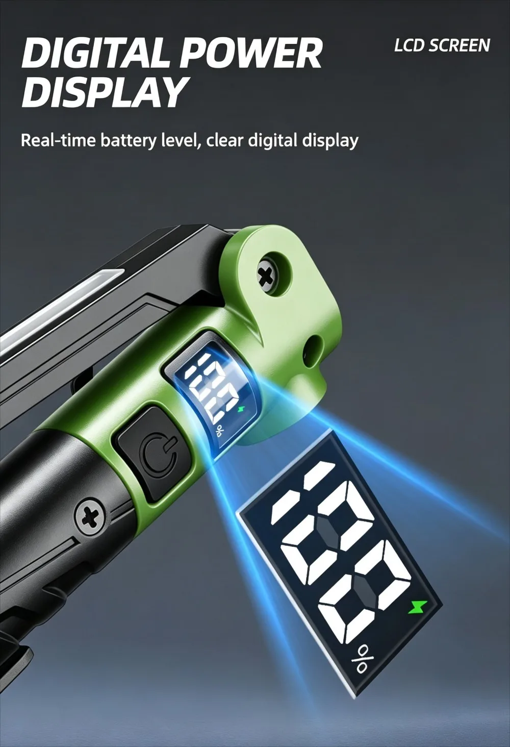 Superhelle, wiederaufladbare Taschenlampe mit hoher Lumenleistung - Faltbare, tragbare, multifunktionale Leuchte für Outdoor-Autoreparaturen, langlebig – Detail 7
