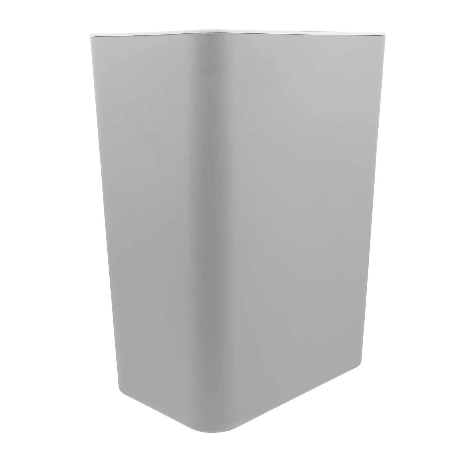 

15L Press to Open Trash Can Slim Rectangular Garbage Bin for Bathroom Kitchen Office Space Saving Odor Containing Modern Plastic