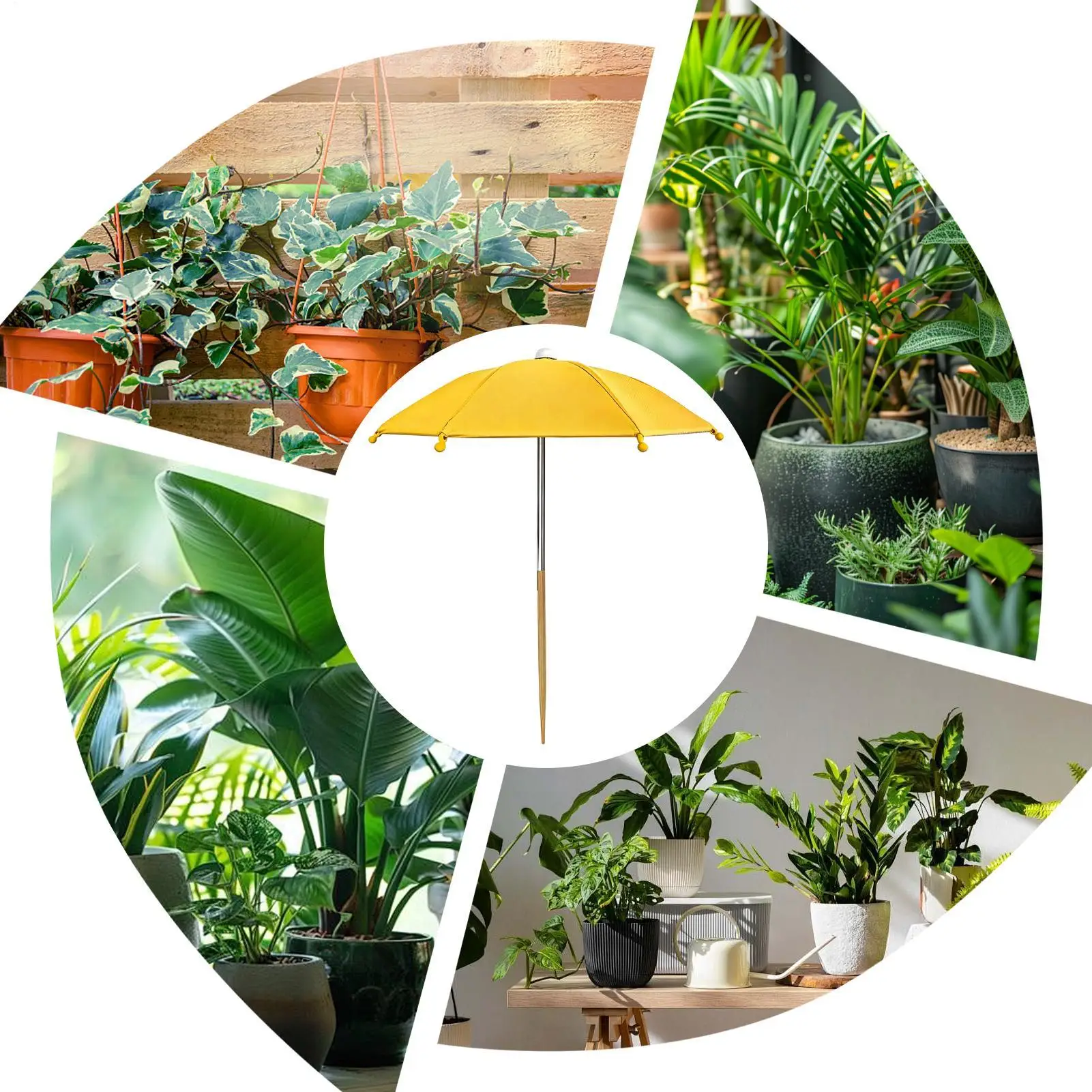 Plant Umbrella Flowers Outdoor Shade Parasol Outside Flowerpot Umbrella For Gardeners Patio Porch Backyard Deck Balcony Flower