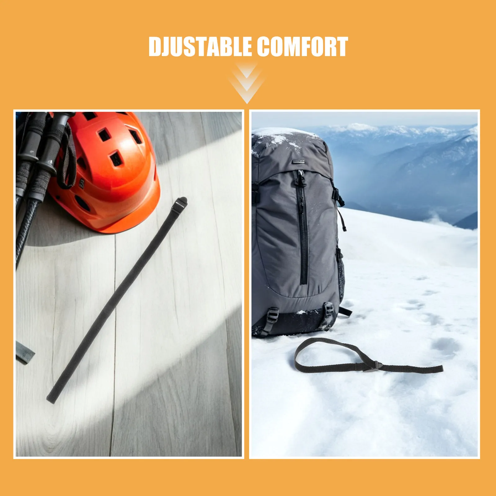 8Pcs Ski Pole Strap Adjustable Black Wrist Lanyard Quick Release Universal Trekking Pole Holder Strap Outdoor Hiking Support view 2
