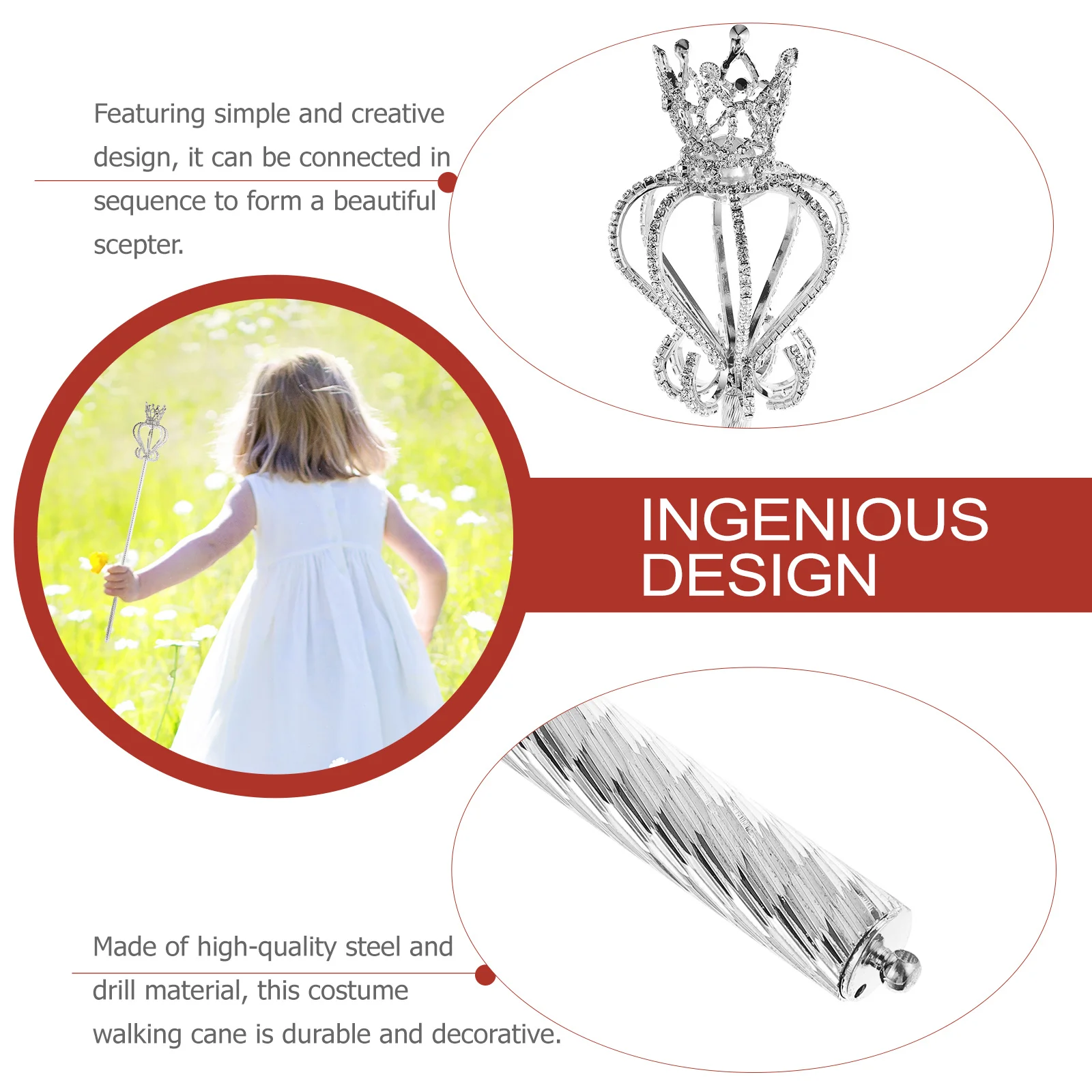 

1 шт., корона, волшебная палочка, элегантная трость со стразами, костюм, реквизит для дня рождения, Хэллоуина, вечеринки, модная фея