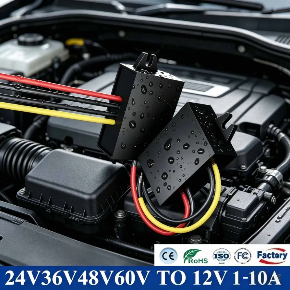 24V to 12V 1A-10A 24V 48V 36V 60V to 12V DC-DC Power Supply Conventer CE Buck Voltage Regulator DC Conventer Waterproof