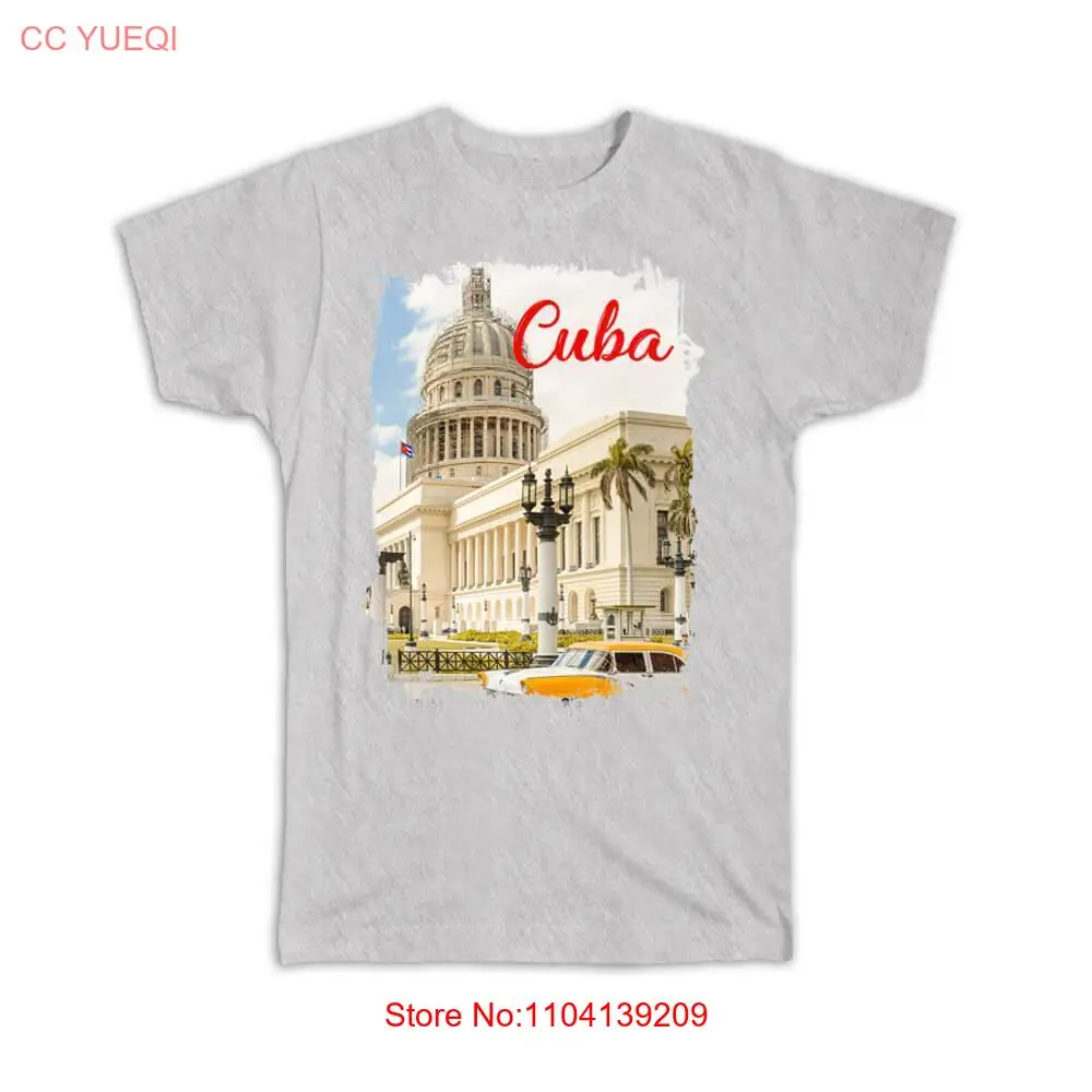 Gift T-Shirt : Cuba Capitol Cuban Travel Tourism Vacation Vintage Car