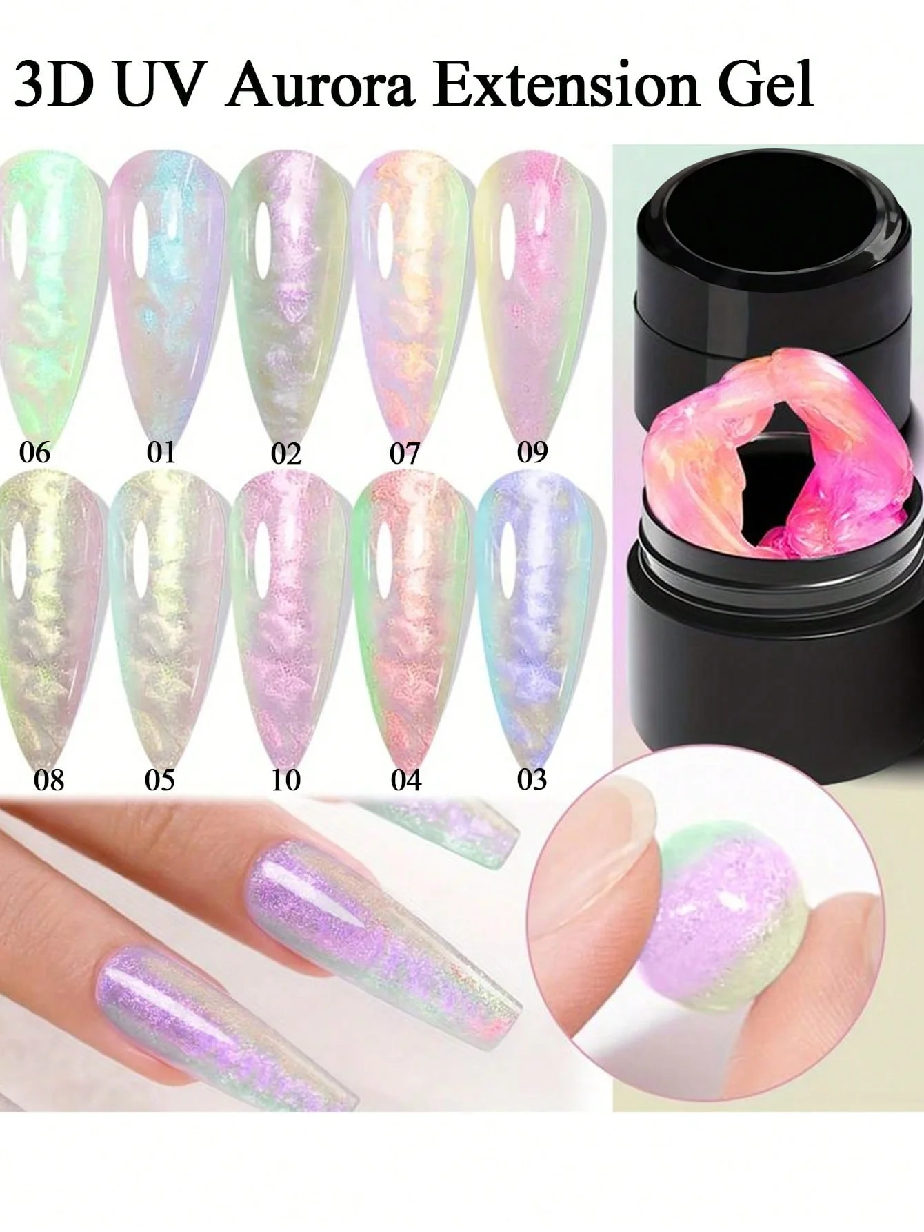 5ML UV/LED Nail Tips Glue Gel For False Nails UV Strong Ahesive Solid Tube Nail Tip Glue Gel For Nail Extension Polish Manicure