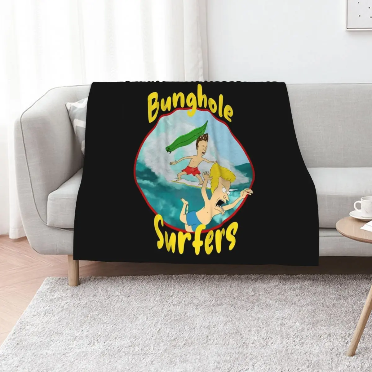 

Bunghole Surfers Throw Blanket sofa bed Thins anime blankets ands Blankets