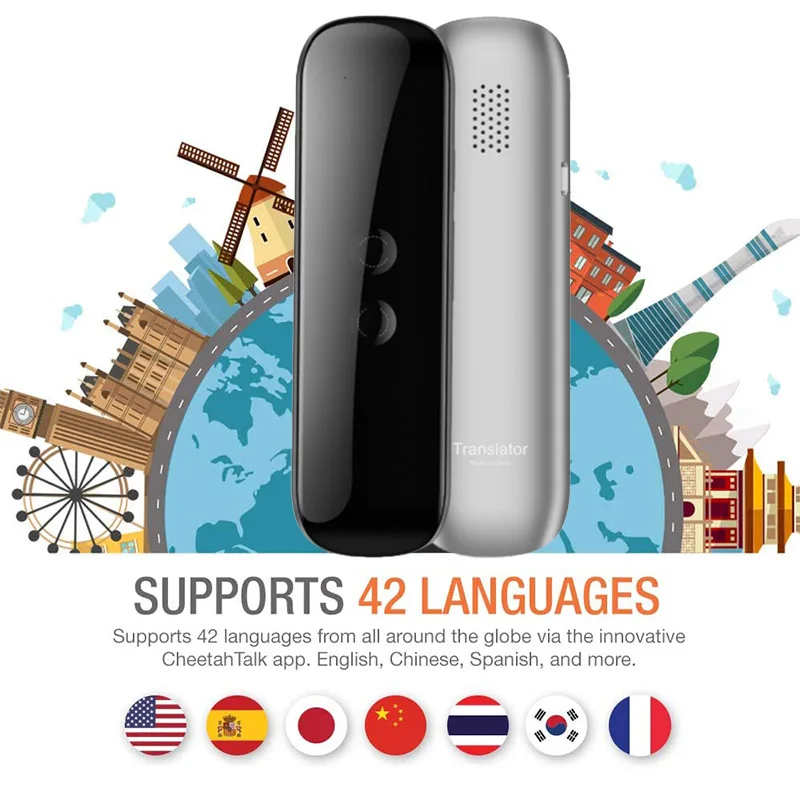 

2022 G5 Voice Translate 40 Languages Multi Languages Instant Translated Wireless 2 Way Real Time Translator APP Bluetooth Device