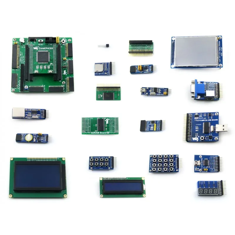 

OpenEP4CE6-C Package B, FPGA Development Board Designed For ALTERA Cyclone IV Series, Features The EP4CE6 Onboard.