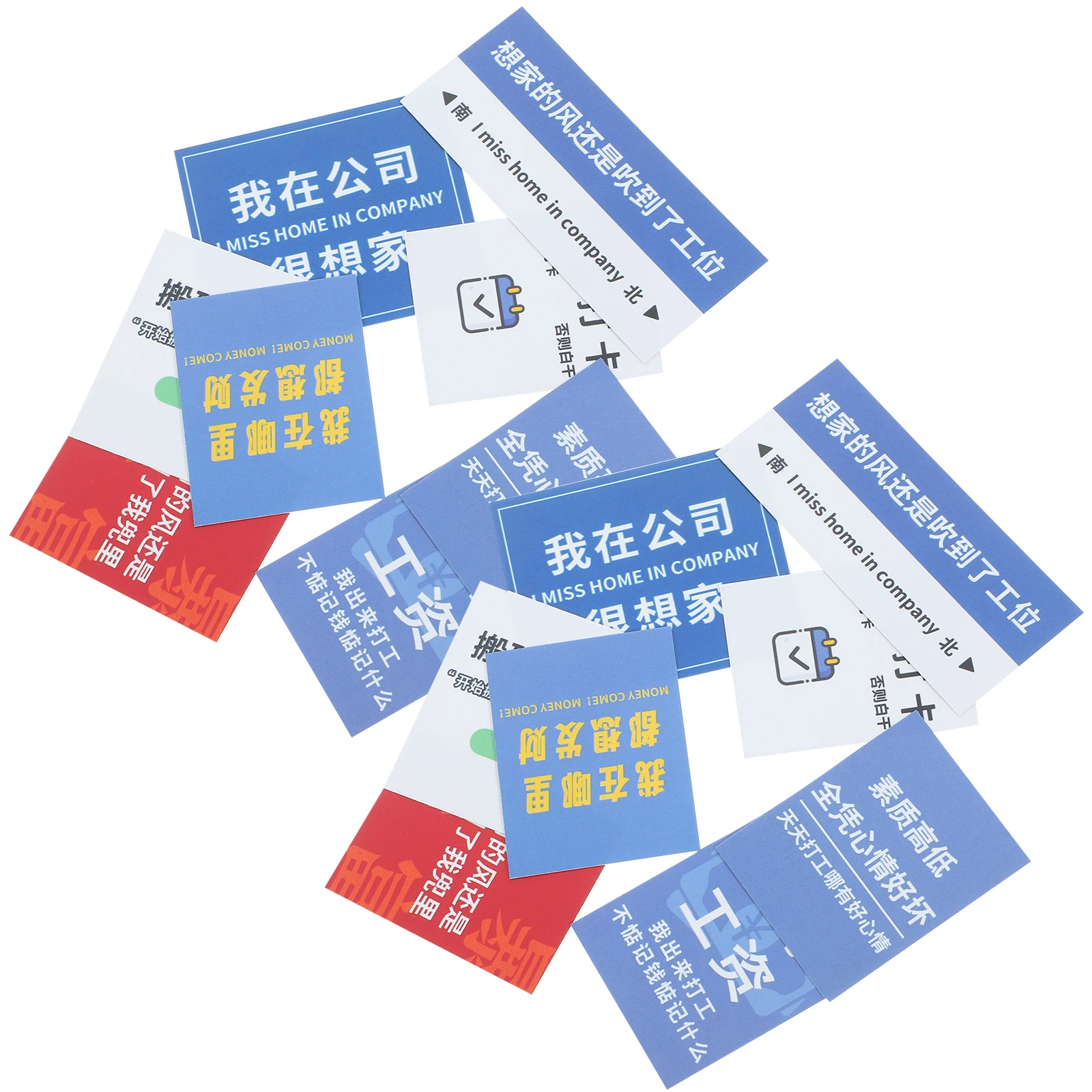 

2 set Cartoon Worker Cards Photography Kit 2 Sets Reusable Background Cards Props For Jewelries Cosmetics Product Photography