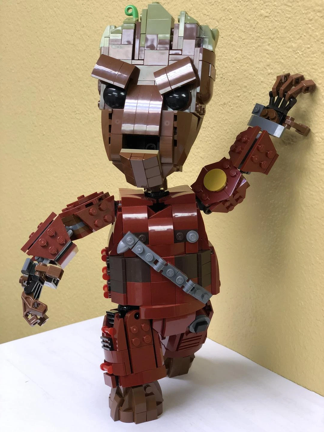 595Pcs Moc Galaxy Guardian Custom Baby Groot Model Building Blocks DIY Creative Assembly Bricks Toy Kid Boys Christmas Gifts