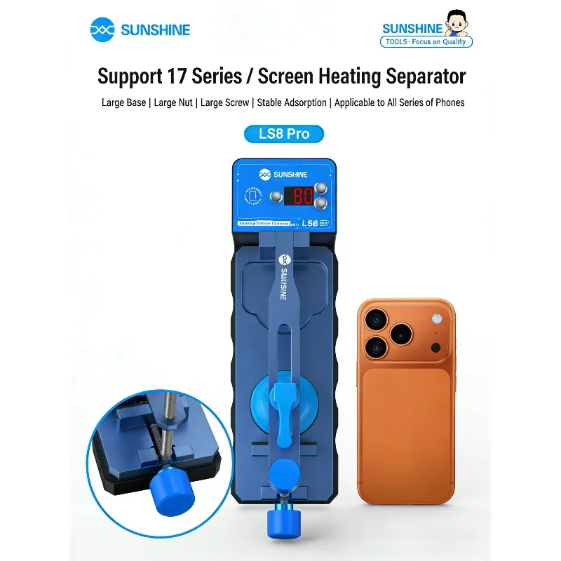 SUNSHINE LS6 Pro SCREEN SEPARATOR Hot & Cold Dual-use Supports Ip17 & All Android/ip Models Screen Even Heating Disassembly Set