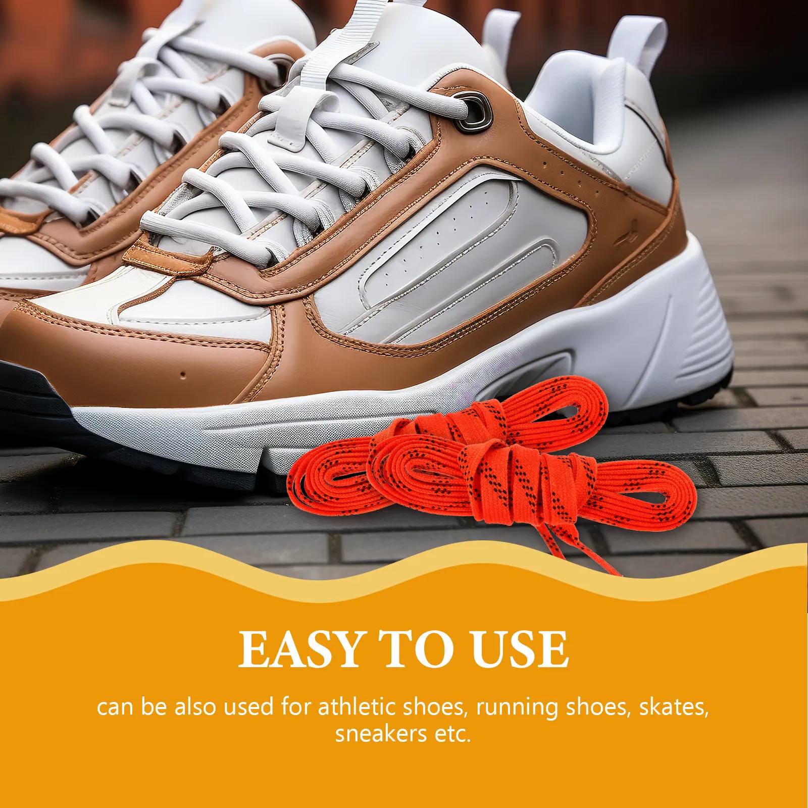 

1 пара плоских шнурков для роликовых коньков и хоккейных ботинок, износостойкие, прочные, для замены шнурков в кроссовках и роликовых коньках