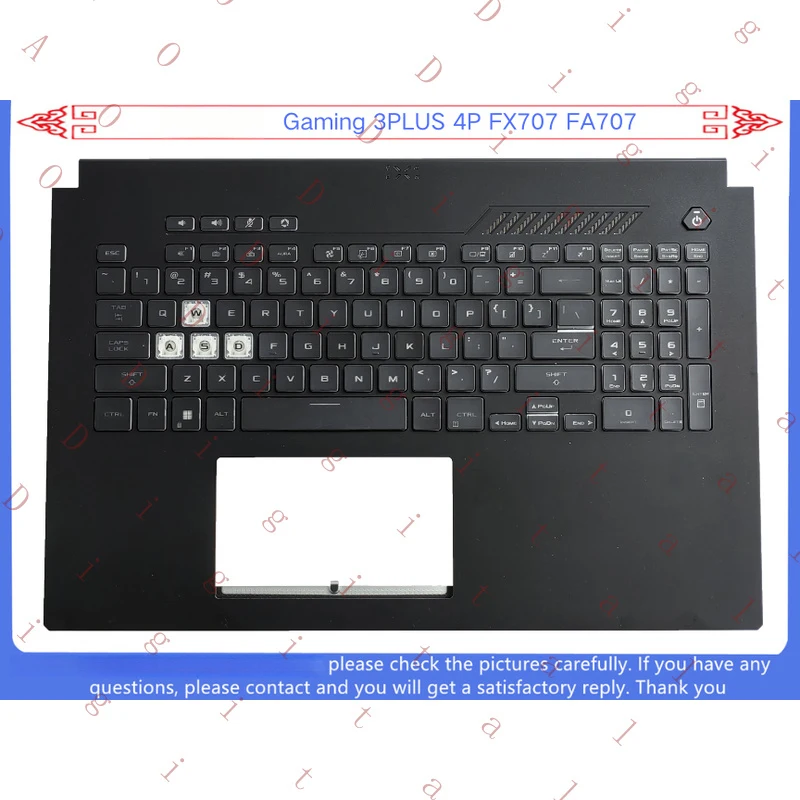 LL New For TUF Gaming 3PLUS 4P FX707 FA707 Upper Case Palmrest Cover with Keyboard