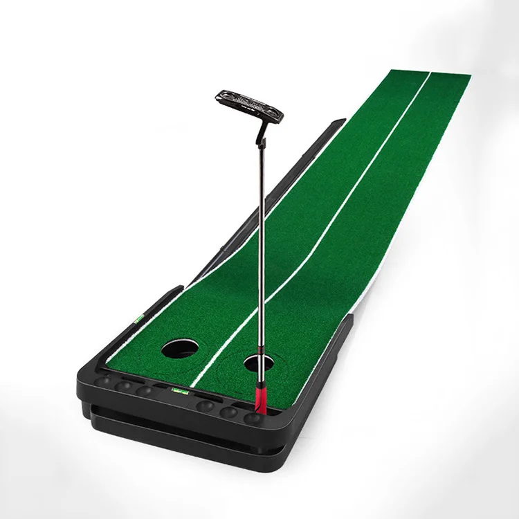 

Slope Adjustable Indoor Golf Putting Trainer Portable Mini Golf Putting Green Mat With Ball Return Fairway 2.5M/3M