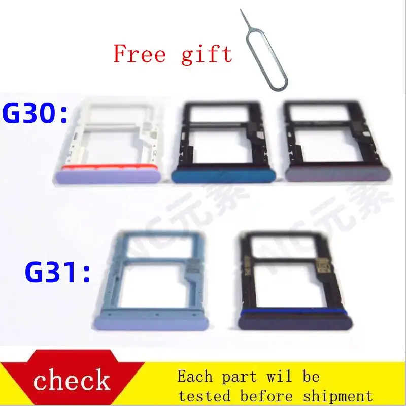 For Motorola Moto G30 G31 XT2129-2 XT2173-2 SIM Card Tray Sim Card Holder Slot adapter and Micro SD Card Tray Holder With Pin