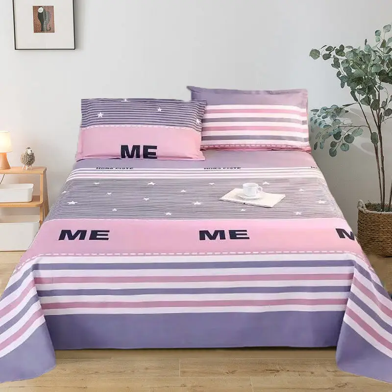 Fashion Sheets Household Skin-friendly Comfortable Breathable Protective Bedcover Single Double King Queen Size Dormitory Bed