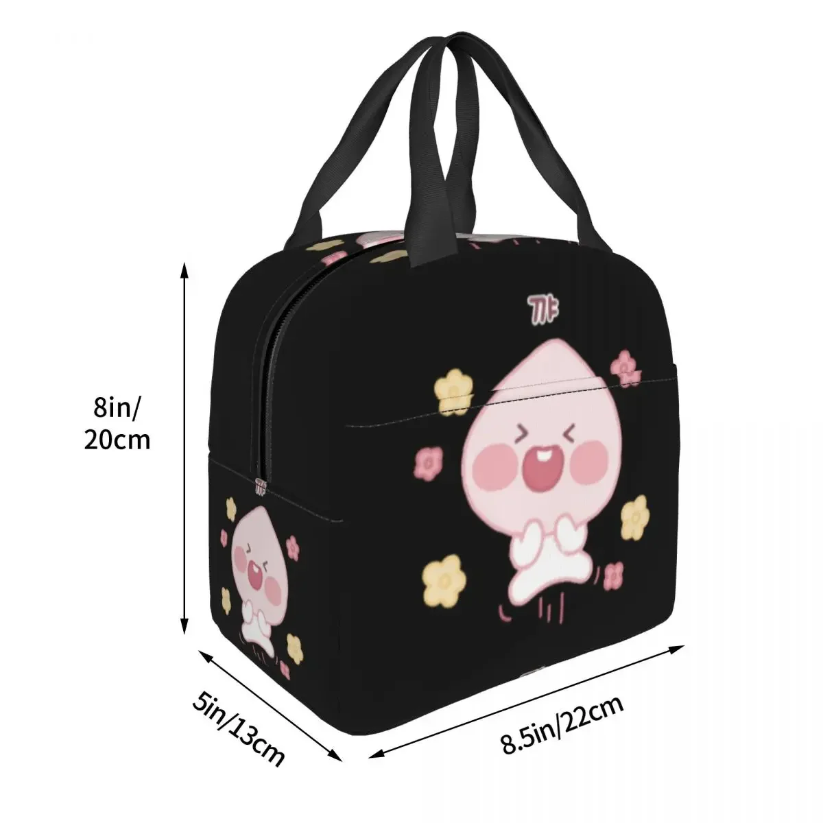 Silly Baby Apeach Lunch Bags Insulated Bento Box Portable Lunch Tote Resuable Picnic Bags Cooler Thermal Bag for Woman Children