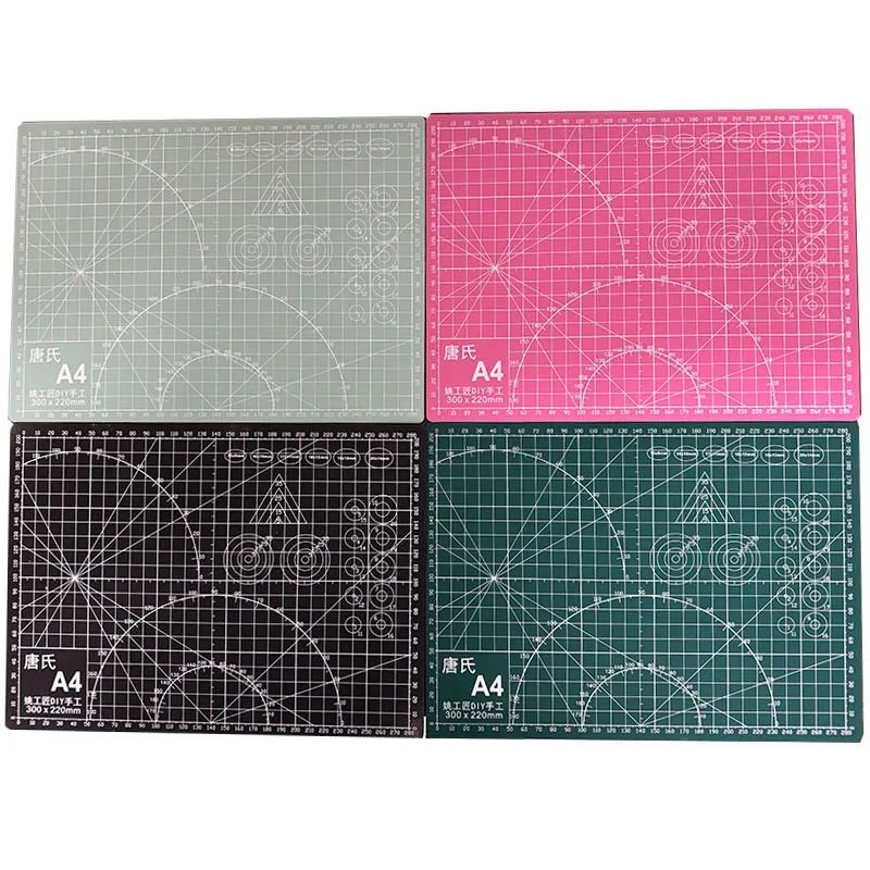 A4 Selbstheilende Schneidematte, 300x220mm PVC-Bastelunterlage für Scrapbooking, Modellbau & DIY