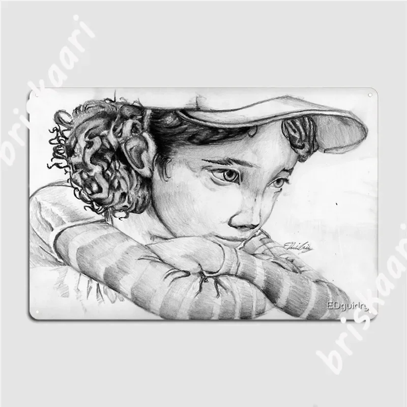 Clementine From The Walking Dead The Game Metal Signs Wall Plaque Designing Club Bar Wall Mural Tin sign Posters