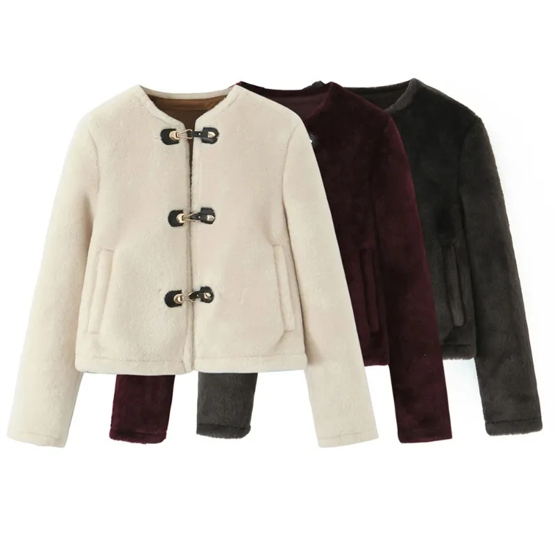 

double-sided jacket jacketEuropean and American style autumn new product women's clothing design sense versatile rope knot