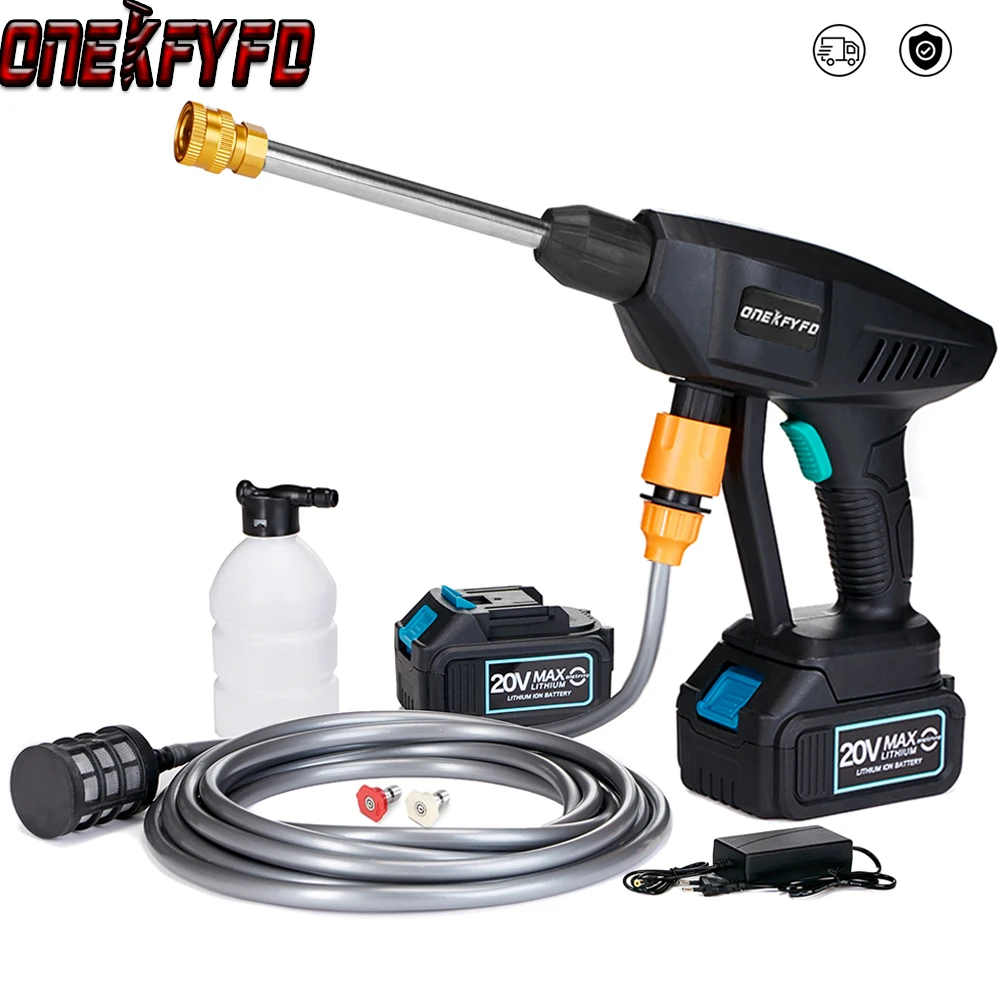 Pressão sem Fio Lavagem Pistola de Água de Pulverização Portátil Máquina de Limpeza de Carro Elétrico Limpador Portátil para Makita 18v Bateria Alta