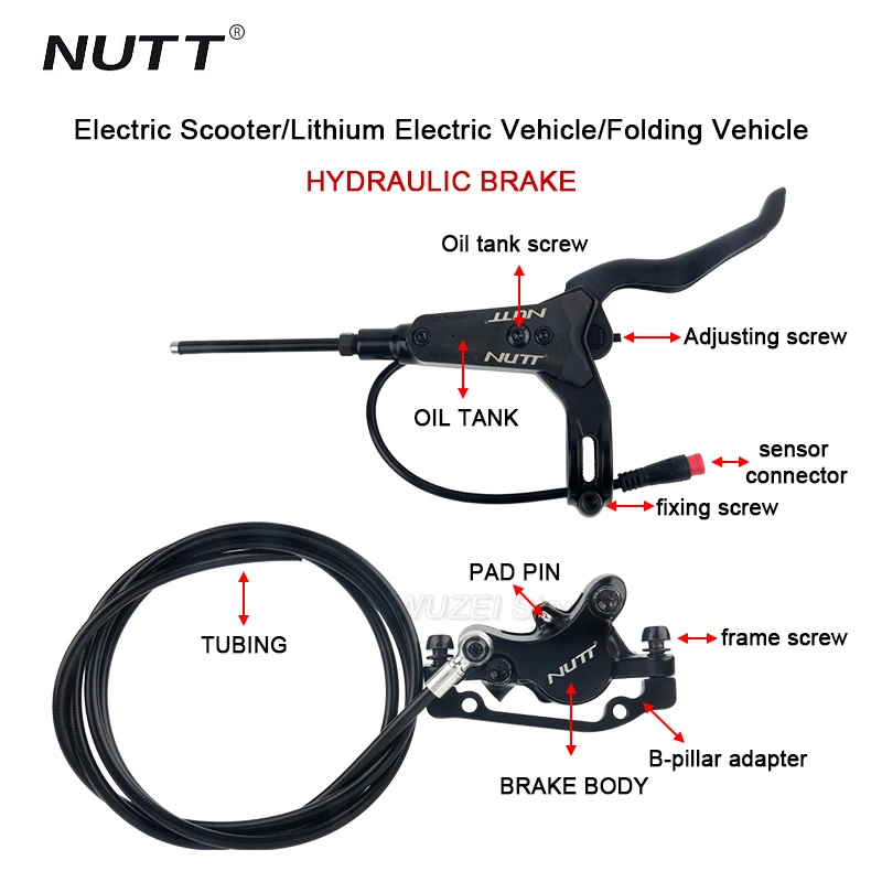 NUTT A5-D Electric MTB Bike Scooter Hydraulic Brake 140 160 180mm for Mini Kugoo G Booster ES3 Dualtron Ultra Speedway Zero X10