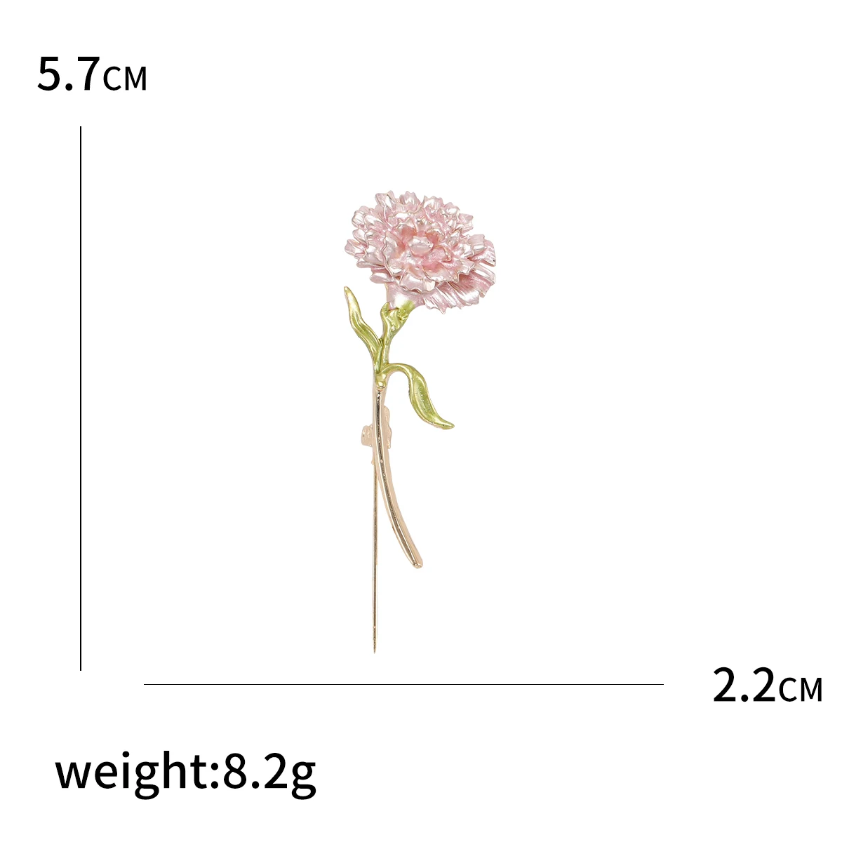 Mother\'s Day Enamel Carnation Brooch for Women Unisex Botanical Flower Pins Event Funny Luxury Gifts New Year Friends Decoration
