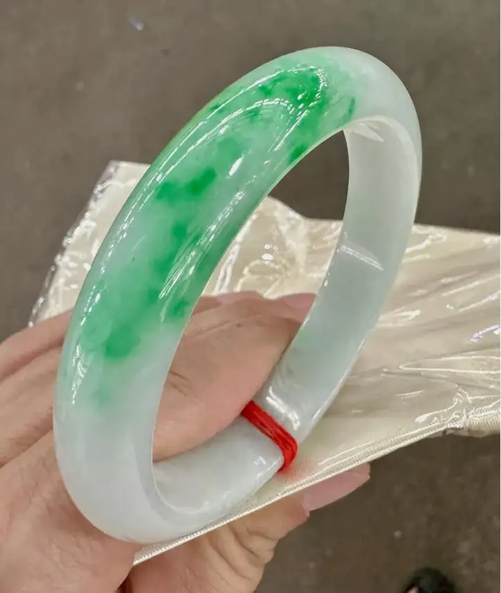 

Nature Grade AAA Emerald green Burmese Jade jadeite bracelet bangle Small 53mm