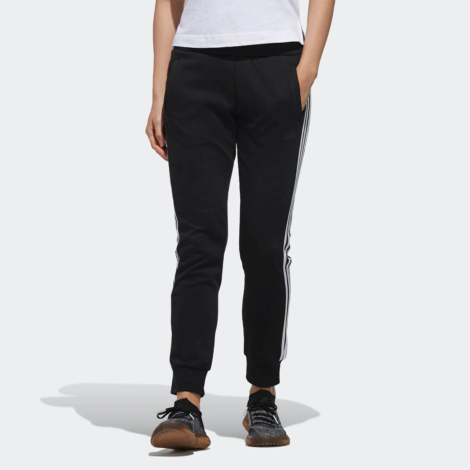 Adidas genuine women's breathable training sports knitted closed pants DW5730