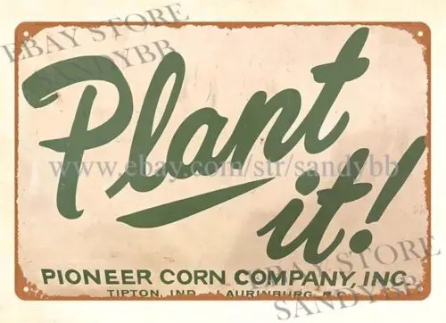 HYBRIDS SEED CORN plant it metal tin sign garage Decorative Collectibles