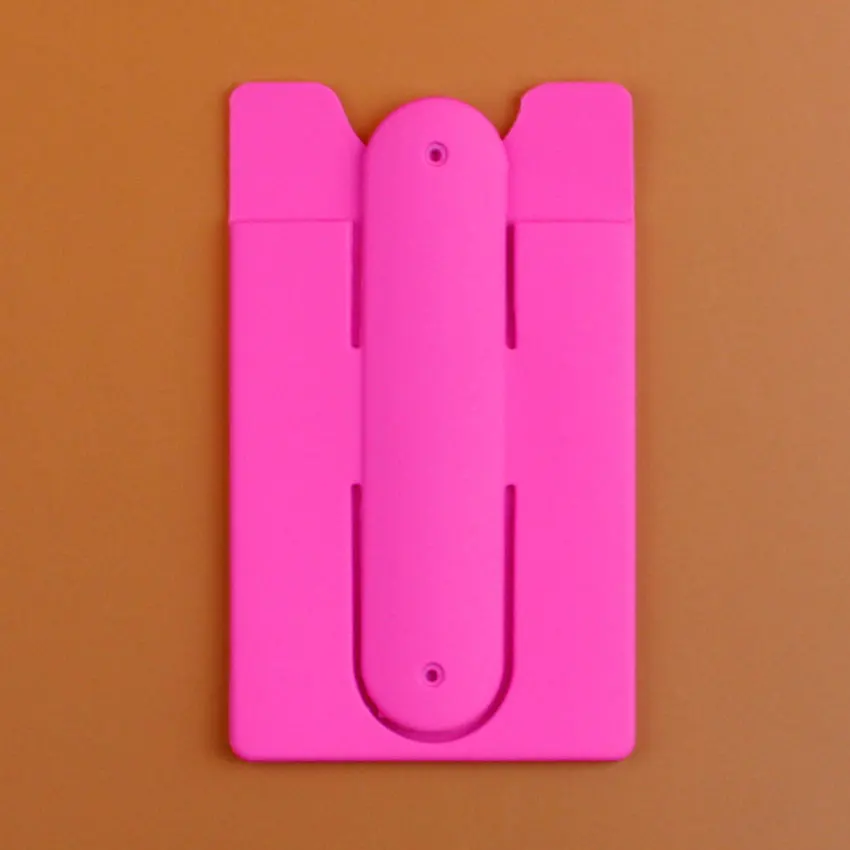 JCD Silicone Business Credit Pocket Adhesive Women Men Cell Phone ID Card Cover Mobile Phone Holder Card Case Sticker Bag