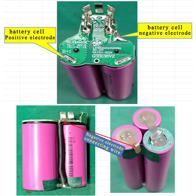 GIGI BAT411 Li-Baterai Kotak Plastik PCB Pengisian Perlindungan Papan Sirkuit untuk 10.8V 12V BAT412A BAT413A BAT420