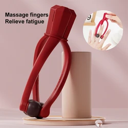 Finger Massager Rubber Roller Hand Blood Circulation Stress Relief Tool Silicone Massager Portable Steel Ball Health Care Tools