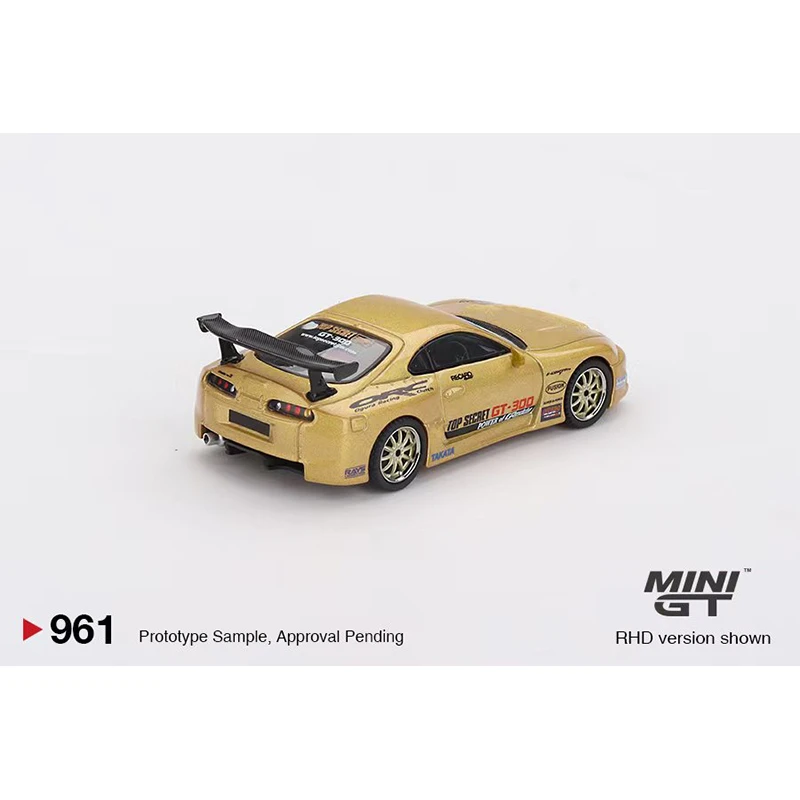 PreSale MINIGT 961 1:64 Toyota Supra A80 Top Secret GT300 Top Secret Gold Diecast Model Collection Toys