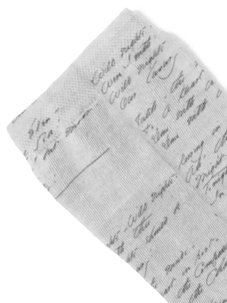 Emily Dickinson “Wild Nights – Wild Nights!” manuscript Socks Rugby custom Man Socks Women's