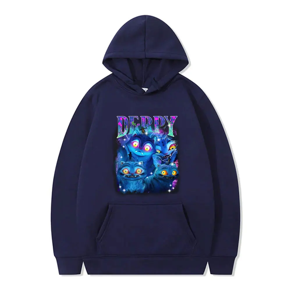 Kpop Demon Hunters Derpy Tiger Graphic Hoodie Men Women Cartoon Fashion Trend Sweatshirt Men's Cotton Oversized Cool Streetwear