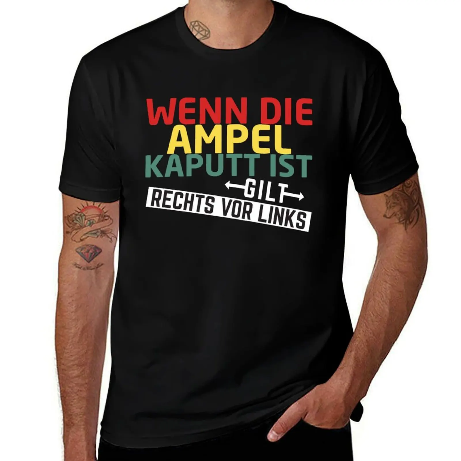 If the traffic light is broken, it is right before left T-Shirt Basic Lightweight Short Sleeve Tee T-Shirt