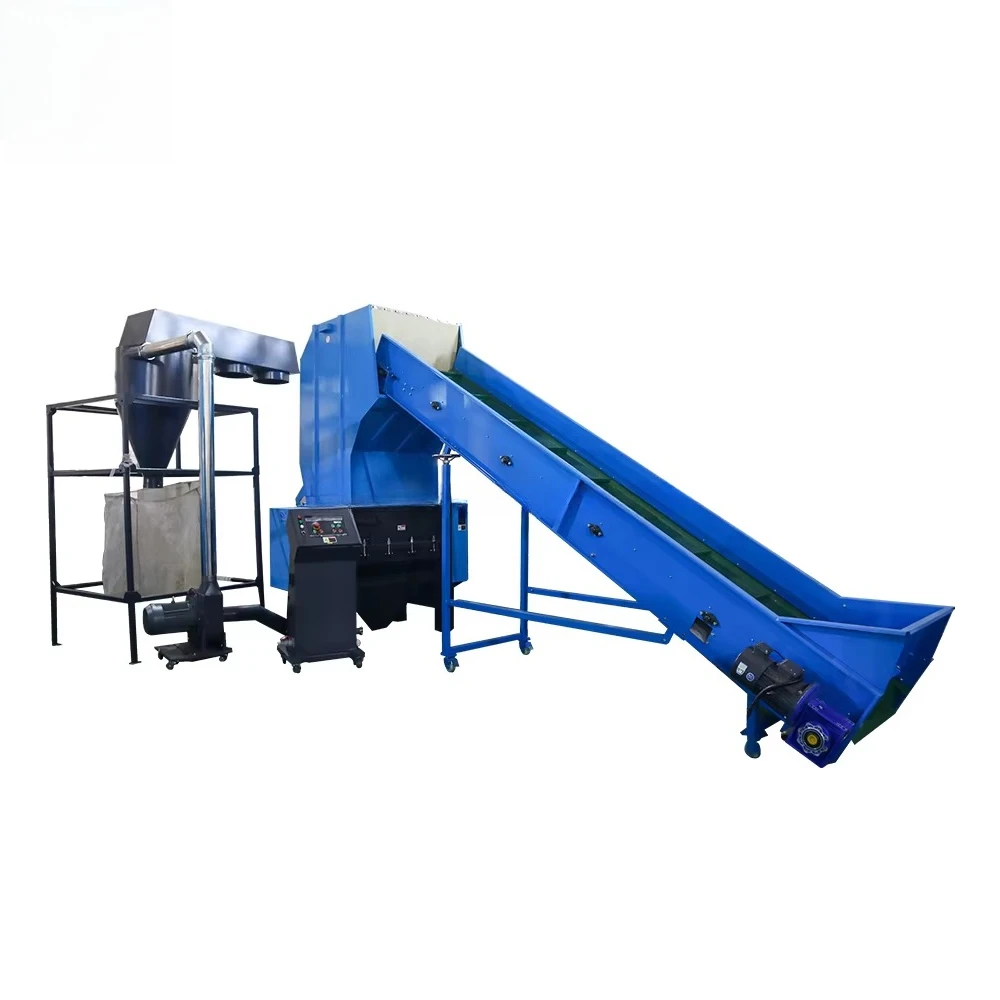 100-1000 kgh plastic waste crusher grinder pet bottle line - view 2